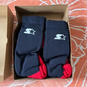 Starter Drymax Tall Crew Socks (Navy Blue and Red)
